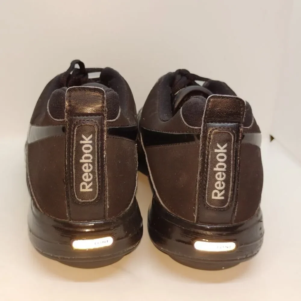 Reebok JumpTone Men's Black Leather Sneakers - Size 10.5